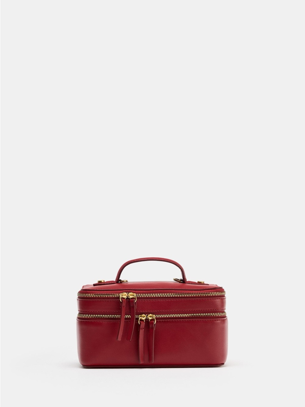Zara Red Double-Zip Vanity Case - Picture 4 of 8